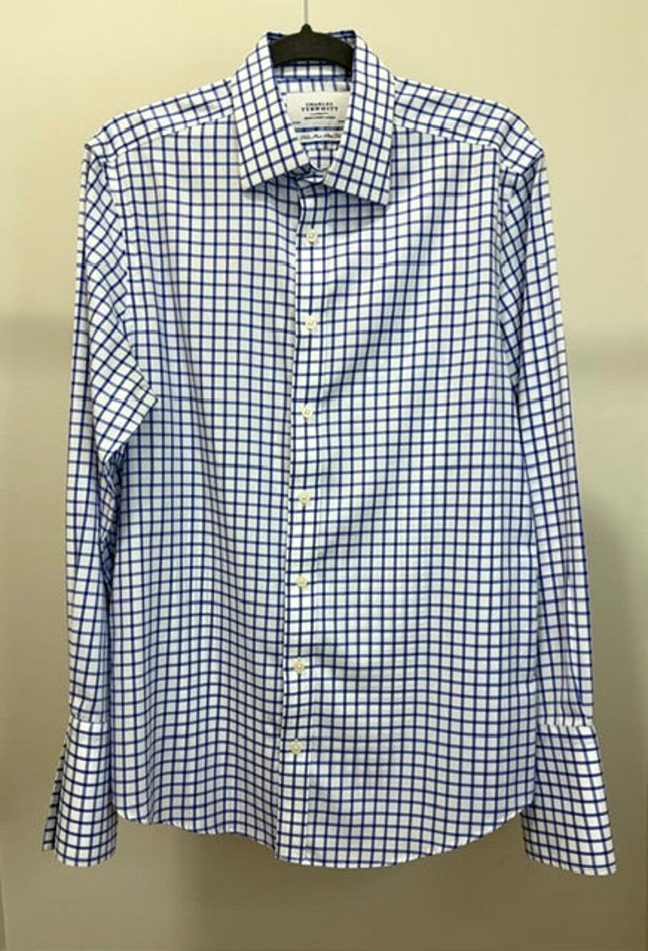 Charles Tyrwhitt Non‑Iron Slim Fit Check Shirt SzL(16/34)